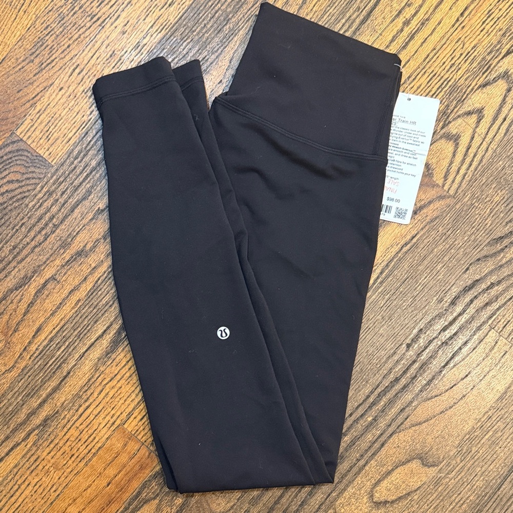 lululemon athletica Black Leggings- wunder train HR 25” size 8